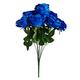 10 Heads Artificial Rose Bouquet Simulation Floral Decor Home Office Table Centerpiece Fake Rose Blue