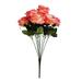 Worallymy 10 Head Artificial Rose Flower Wedding Bridal Bouquet Home Office Simulation Flower Bouquet Fake Rose Rose Red