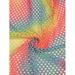 NEW! Tie-Dye Colorful Rainbow Plain Pattern on Polyester Spandex Stretch Big Hole 0.5 Inch Diamond Mesh Fabric