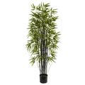 Nearly Natural 5 Black Bamboo Artificial Tree