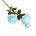 3 Heads Artificial Flowers Artificial Rose Flowers Bouquet Silk Flowers Rose for Home Bridal Wedding Party Festival Decor