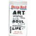 Deep Red Stamps Art Soul Life Rubber Cling Stamp 2 x 3 inches.