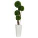 Nearly Natural 4 Boxwood Artificial Topiary Tree in Planter (Indoor/Outdoor)