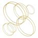 12 Pcs 6 Sizes Gold Catcher Metal Rings Floral Hoops Wreath