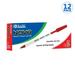 BAZIC Ballpoint Pen Nova Red Color Stick Pens 1.0 mm (12/Pack) 12-Pack