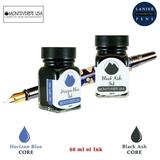 Monteverde 60ml Core Fountain Pen Ink Bottle (30ml Horizon Blue Ink Bottle G309HB 30ml Black Ash Ink Bottle G309BA)