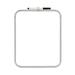 MasterVision Magnetic Dry Erase Board 11 x 14 White Surface White Plastic Frame Each