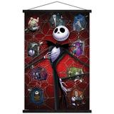 Disney Tim Burton s The Nightmare Before Christmas - Hot Wall Poster with Wooden Magnetic Frame 22.375 x 34