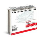 Staples 4 x 6 Line Ruled Spiral Bound Index Cards 50/Pack (51007) TR51007