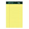 TOPS Docket Writing Tablet 5 x 8 Inches Perforated Canary Narrow Rule 50 Sheets per Pad 12 Pads per Pack (63350)