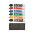 Low-Odor Dry Erase Marker & Organizer Kit Broad Chisel Tip Assorted Colors 6/Set