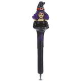 Planet Pens Spooky Witch Novelty Pen - Fun & Unique Kids & Adults Office Supplies Ballpoint Pen Colorful Purple Witch Writing Pen Instrument For Cool Stationery School & Office Desk Decor Accessories