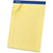 Ampad Basic Perforated Writing Pads - Legal - 50 Sheets - Stapled - 0.34 Ruled - 15 lb Basis Weight - 8 1/2 x 11 1/2 8.5 11.8 - Canary Yellow Paper - Dark Blue Binder - Sturdy Back Chipboard Backi