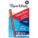 Write Bros. Ballpoint Pen Stick Fine 0.8 Mm Red Ink Red Barrel Dozen | Bundle of 5 Dozen