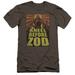 Superman Zod Poster Premium Adult Slim Fit 30/1 T-Shirt Charcoal