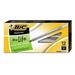 5PK BIC Round Stic Xtra Life Ballpoint Pen Stick Medium 1 mm Black Ink Smoke Barrel Dozen (GSM11BK)