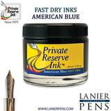 Private Reserve Ink 60ml Fountain Pen Ink Bottle - American Blue Fast Dry Ink (PR17039)