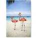 Awkward Styles Flamingo Room Wall Decor Flamingos Illustration Pink Wall Art Beach Decals Room Decor Sea Room Decorations Flamingo Poster Decor Ideas Unframed Art Picture Home Decor Ideas