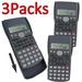 OBOSOE 3 Packs Basic Office Calculators 2-Line Engineering Scientific Calculator Function Calculator for Student and Teacher