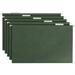 Smead Hanging File Folders with Tab Legal - 8 1/2 x 14 Sheet Size - 1/5 Tab Cut - Top Tab Location - Assorted Position Tab Position - 11 pt. Folder Thickness - Standard Green - 2.48 oz - Recycled -