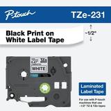 Brother Genuine P-touch TZE231 Standard Laminated Tape Black on White TZE2312PK Available