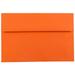 JAM A7 Colored Invitation Envelopes 5 1/4 x 7 1/4 Orange Recycled Bulk 250/Box