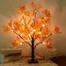 Fall Decorations Lighted Maple Tree 24 USB Operated Happiwiz Fall Lighted Artificial Maple Tree w/ 24 LED Thanksgiving Decorations Table Lights for Indoor Outdoor Autumn Harvest Home Decor