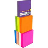 4A Sticky Notes 2 x 2 Inches Small Size Neon Assorted 8 Colors Self-Stick Notes 100 Sheets/Pad 8 Pads/Pack 4A 2028-N