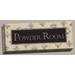 Beautiful Cream and Black Powder Room Canvas Sign; One 20X8 Hand-Stretched Canvas