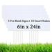 10 Pcs Blank Yard Signs 6 x24 - Lawn Sign with Smart Stake - Water Resistant DIY Poster Board Signs for Rent Garage Sales Open Houses Birthday
