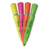 Brite Liner Tank-Style Highlighter Assorted Ink Colors Chisel Tip Assorted Barrel Colors 4/set | Bundle of 2 Sets