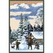 Lake Tahoe California Snowman Scene (16x24 Giclee Gallery Art Print Vivid Textured Wall Decor)