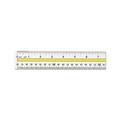 Acrylic Data Highlight Reading Ruler With Tinted Guide 15 Clear