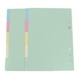 2 Sets 5 Colors Tab Dividers A5 Index Classified Lables 6-Holes Colorful Filler Project Sorter Pages for Ring Binders Planner Notebook (A5)