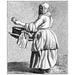 Paris: Street Vendor C1740. /Na Woman Selling Baked Apples On The Street In Paris France. Engraving 1875 After An Etching By Edm_ Bouchardon C1740. Poster Print by Granger Collection