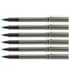 Uni-Ball Deluxe Rollerball Pen 0.5 mm Point Blue Ink Gray Barrel 6 Pens (60027)