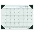 House of Doolittle Recycled EcoTones Woodland Green Monthly Desk Pad Calendar 22 x 17 2018