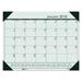 House of Doolittle Recycled EcoTones Woodland Green Monthly Desk Pad Calendar 22 x 17 2018