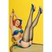 Navy First Mate Pin-Up Girl Poster Sexy Vintage Leggy Stockings 20x30