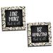 Gango Home Decor Contemporary Be Amazing & Love More by Lauren Rader (Ready to Hang); Two 12x12in Hand-Stretched Canvases