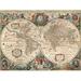 Nova totius Terrarum Orbis geographica ac hydrographica tabula Poster Print by Hendrik Hondius (22 x 28)