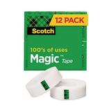 Magic Tape Value Pack 1 Core 0.75 X 83.33 Ft Clear 12/pack | Bundle of 10 Packs