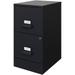 Pemberly Row 2-Drawer Traditional Metal Manager s Vertical File Cabinet in Black