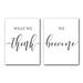 What We Think We Become Set of 2 Posters 18 x 24 Inches Minimalist Art Typography Art Bedroom Wall Art Romantic Gift Home Wall Art Poster