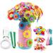 Amerteer Flower Craft Kits for Kids â€“ DIY Vase Craft Project with Buttons and Felt Flowers - Make Your Own Flower Bouquet - Fun Gift for Boys Girls Age 4 5 6 7 8 9 Years Old