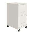 Space Solutions 18 Deep 2 Drawer Mobile Letter Width Vertical File Cabinet White