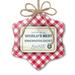 Christmas Ornament Worlds Best Enigmatologist Certificate Award Red plaid Neonblond