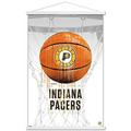 NBA Indiana Pacers - Drip Basketball 21 Wall Poster with Wooden Magnetic Frame 22.375 x 34