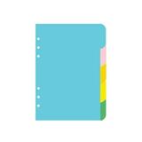 OUNONA 1 Set 5 Colors Tab Dividers A5 Index Classified Lables for Ring Binders Planner Notebook (A5)