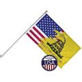 Vispronet American Gadsden Flag â€“ Combined American Flag and Gadsden Flag Design â€“ 3ft x 5ft Polyester Flag with a 6ft Flagpoleâ€“ Printed in the USAâ€¦